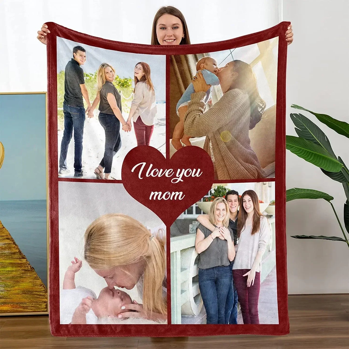 MOTHER'S DAY BLANKET WITH PICTURES
