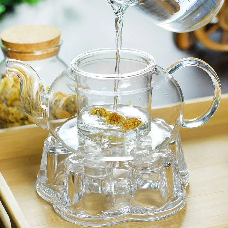 GLASS TEAPOT WITH REMOVABLE INFUSER