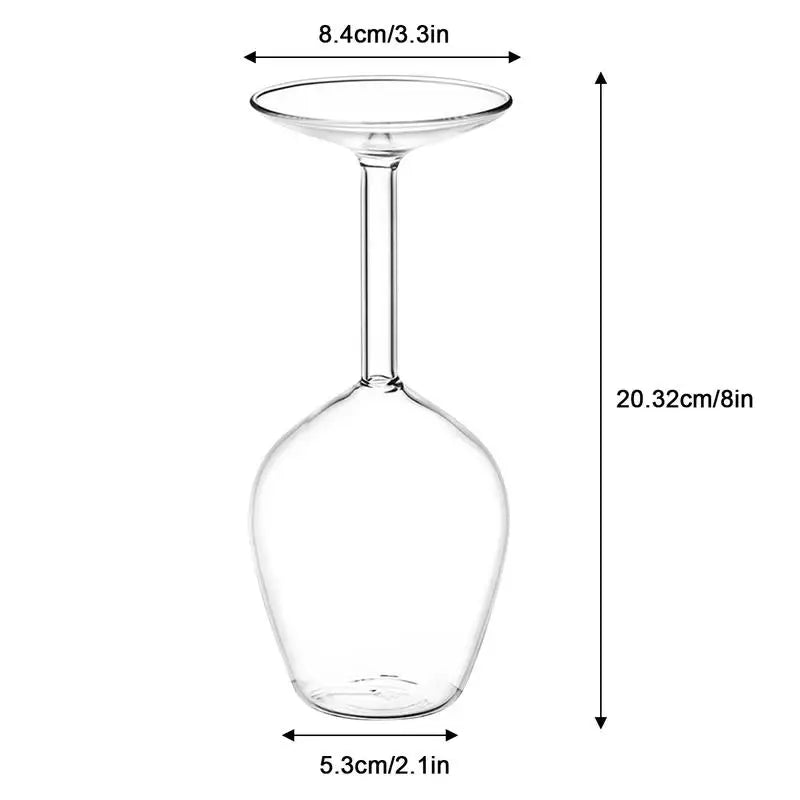 UPSIDE DOWN WINE GLASS