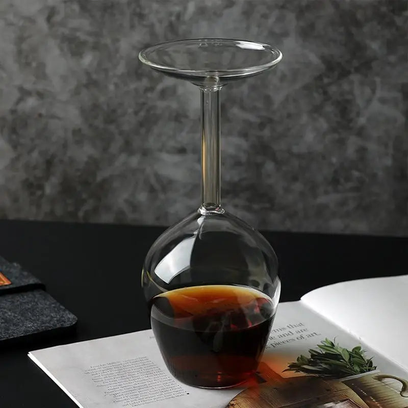 UPSIDE DOWN WINE GLASS
