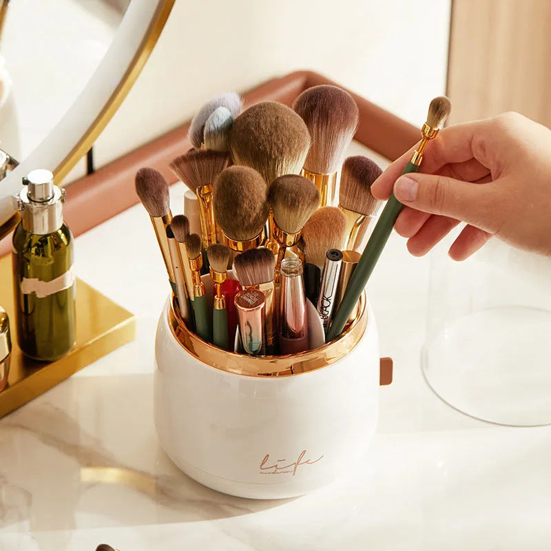 ROTATING MAKEUP BRUSH HOLDER