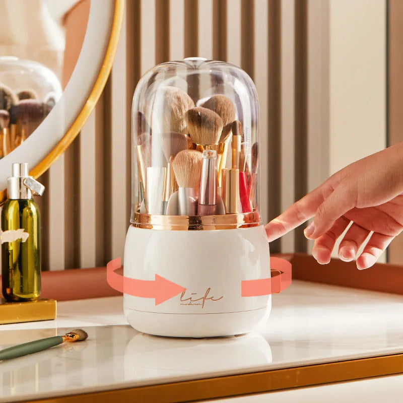 ROTATING MAKEUP BRUSH HOLDER