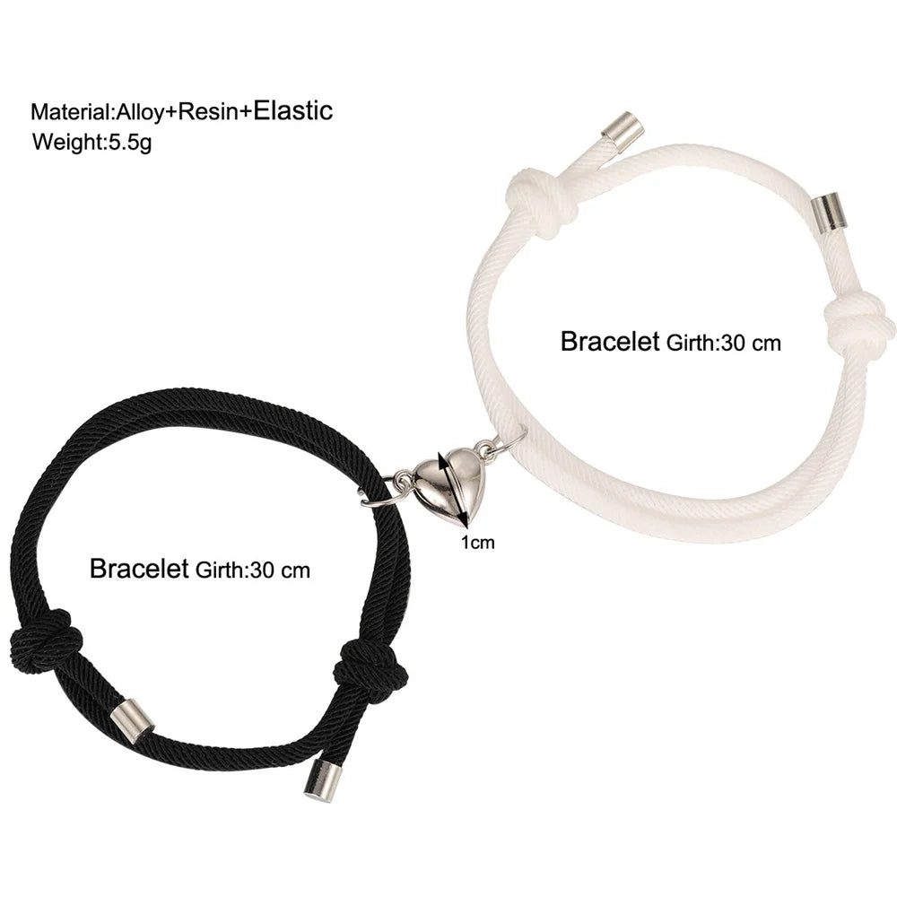 MAGNETIC HEART BRACELET FOR COUPLES