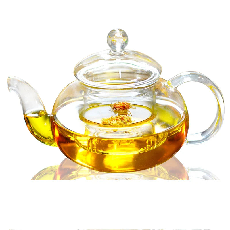 GLASS TEAPOT WITH REMOVABLE INFUSER