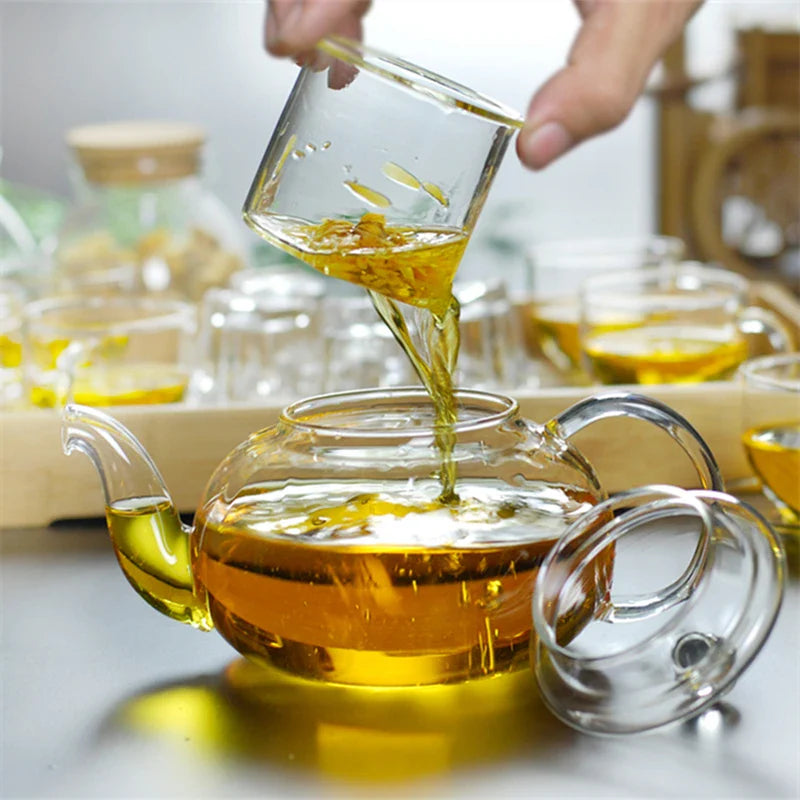 GLASS TEAPOT WITH REMOVABLE INFUSER