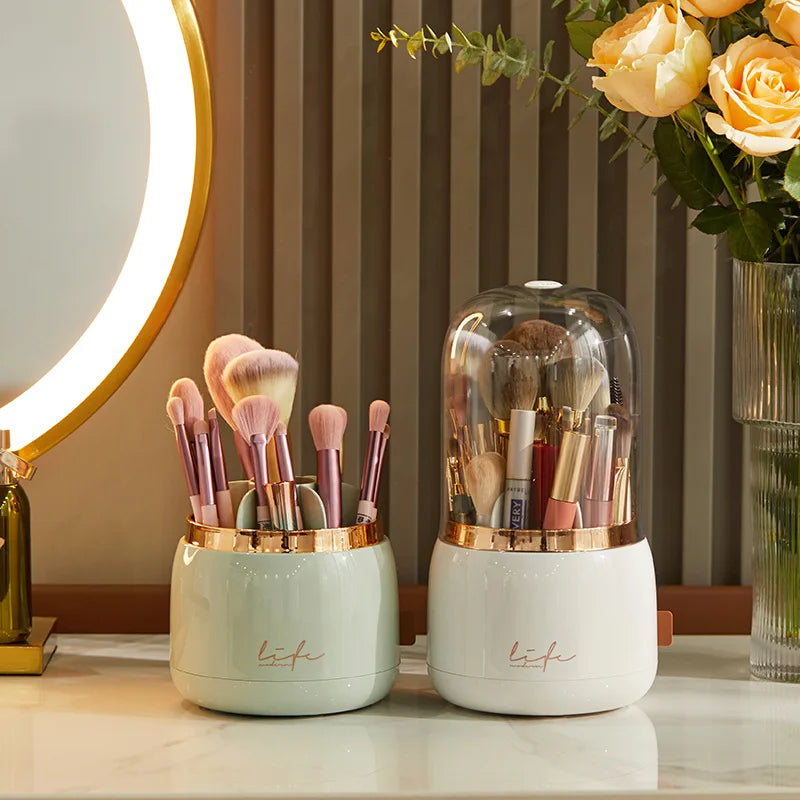 ROTATING MAKEUP BRUSH HOLDER