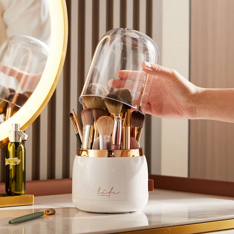 ROTATING MAKEUP BRUSH HOLDER